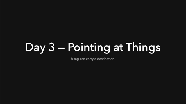 Opening slide: Pointing at Things
