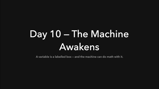 Opening slide: The Machine Awakens