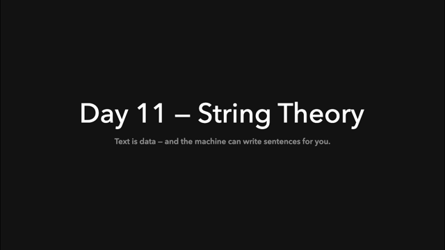 Opening slide: String Theory