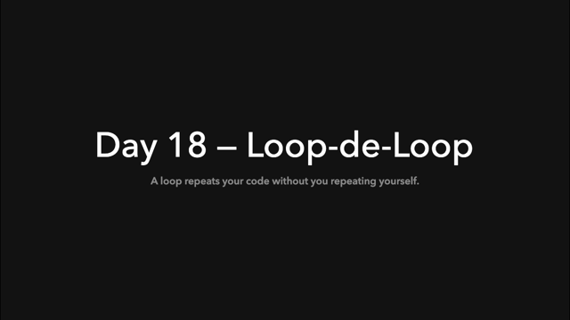 Opening slide: Loop-de-Loop